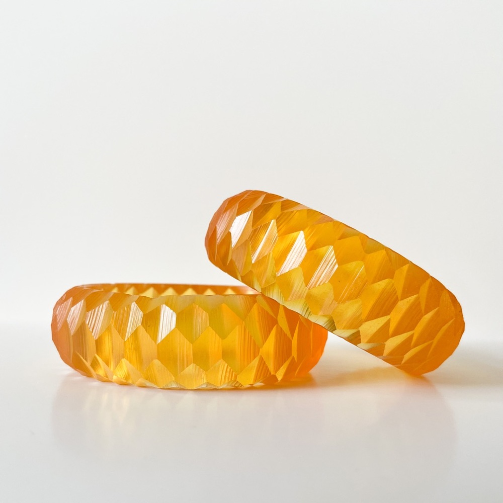 Translucent Gold Color Vintage Inspired  Bangle